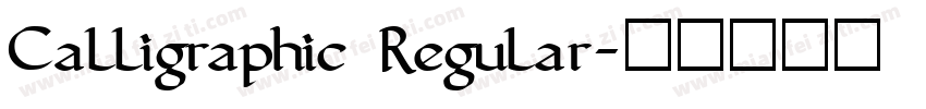 Calligraphic Regular字体转换